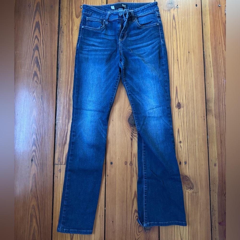 Kut from the kloth dark washed skinny jeans